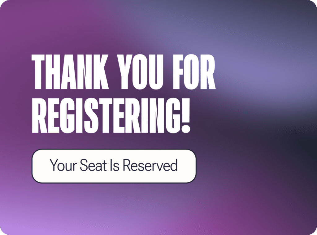 Thank you for registering graphic
