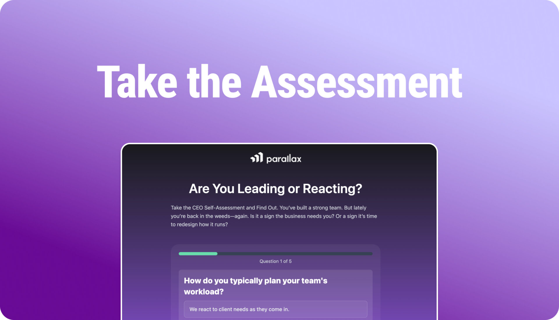 Take the leading or reacting accessment (2)