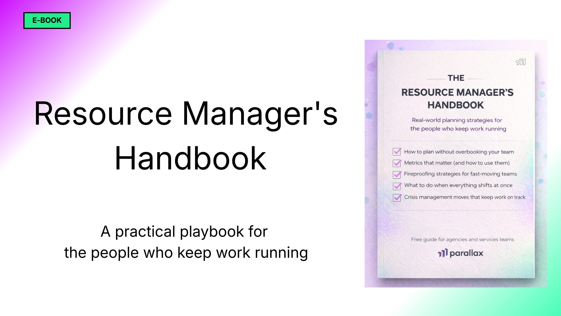 The Resource Manager’s Handbook